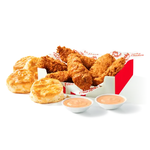 tenders with biscuit